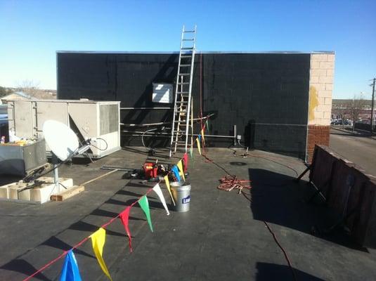 Commercial flat roof project.