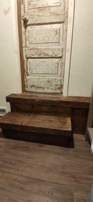 Custom 2 step ladder for laundry space