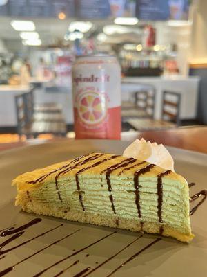 Japanese matcha crepe cake