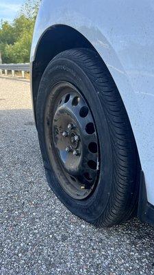 Brand-new tire flat after leaving the dealership