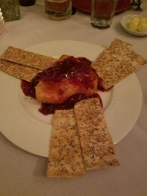 Baked brie with lingonberries