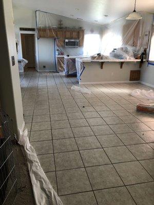 Before with our old floors and now the new flooring Turners put in