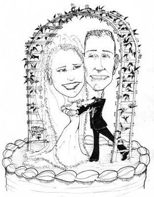 Customized Wedding Caricature Commission