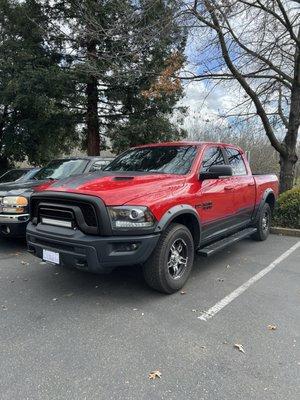 Replaced front grille