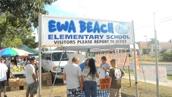 The school that the farmers market is located