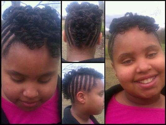 Kids braided twist mohawk style