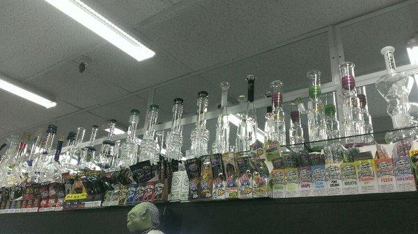 Top shelf bongs and wraps