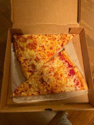 Plain Cheese Pizza slice