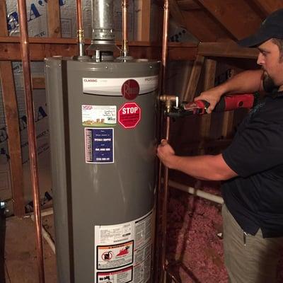 Water heater replacement by Southern Air in Alexandria