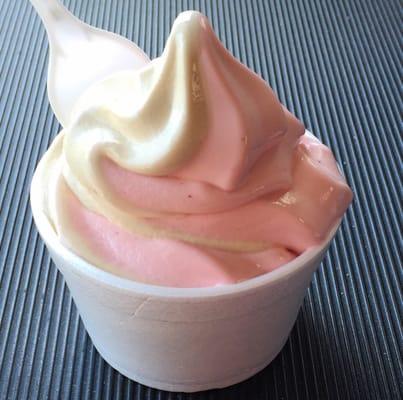 PB&J (Peanutbutter & Strawberry Swirl): Our Yogurt Shoppe