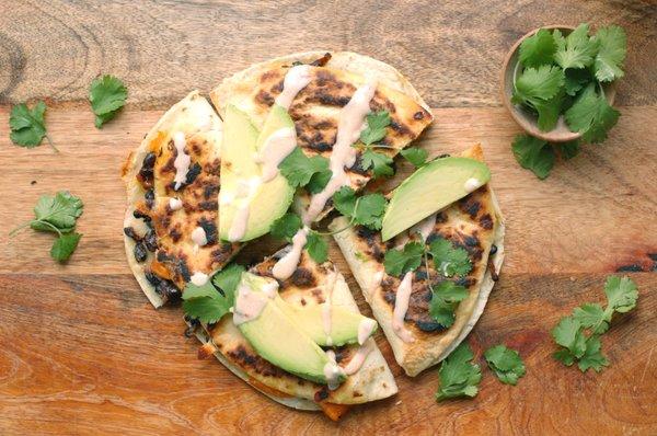 Winter squash quesadilla