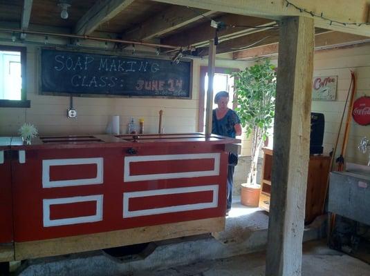 Little country bar downstairs in the barn.