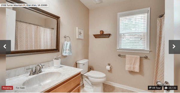 guest bath walls and vanity cabinets