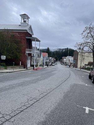 Old firehouse on the left. This town is old and was build with the gold found all around here!