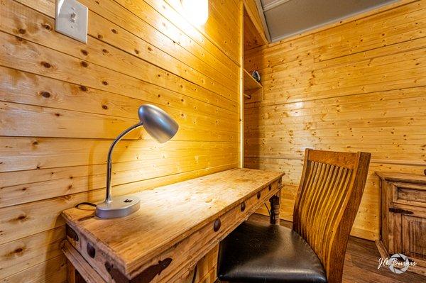 Desk & CHair in Studio Cabin