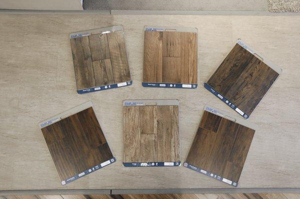 Some of their many laminate options.