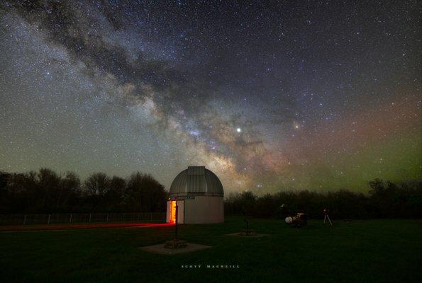 The Milky Way Galactic Nucleus shines brightly over Frosty Drew Observatory.