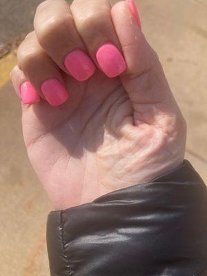 Terrible nails, thick and not right shape or length