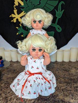 Double your fun! Refurbished Tonka Color Change dolls into cute 1950s inspired baby dolls ready for a new home!