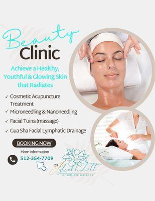 Cosmetic acupuncture treatment, Microneedling, facial Tuina