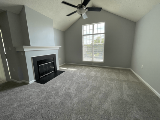 Spacious living room at The Chase Apartment Homes located in Burlington, NC.