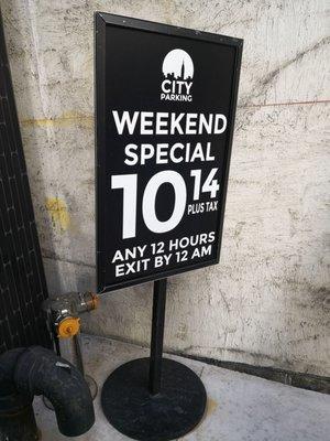 Weekend special rate