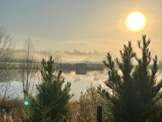 Sunrise over the farm, what a beautiful view to wake up to when you stay the night.