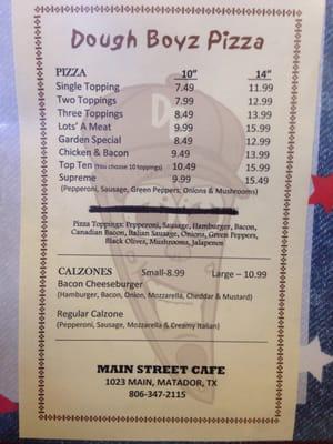 Menu page 3 (pizza)