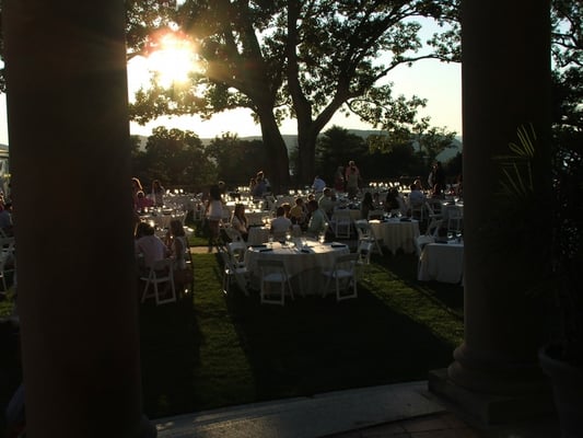 View of the lobster buffet in it's beautiful backdrop.