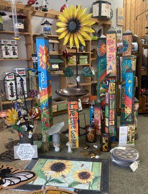 Beautiful art poles and much more in stock now! Great for gifts!