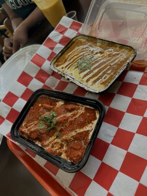 (Right)Dal Makhni, Chaap Rogan Josh (left)