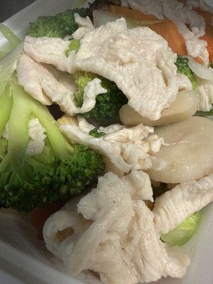 Steamed Chicken with mixed vegetables