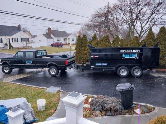 Our beautiful truck and trailer setup! Ready to tackle any and every job.