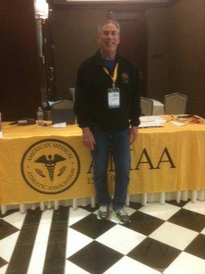 Dr Zomback at the 2017 AMAA Sports Medicine Symposium at the Boston Marathon