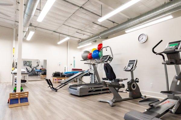 Physical Therapy Gym Inside Warner Orthopedics and Wellness