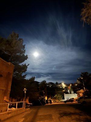 Night in Bisbee looking down brewery gulch