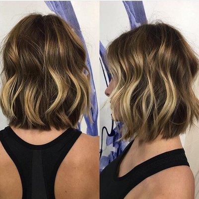 Balayage bob by Whittney.