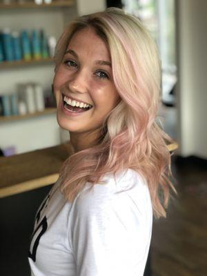 Pink hair by Emily