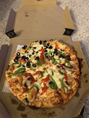 Pan Pizza with Veggies