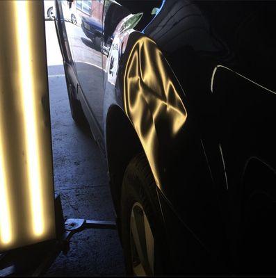 VW Passat passenger fender. Customer did not want paint.