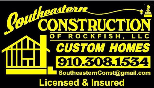 Southeastern Construction Custom Home Builder/ BBB credited