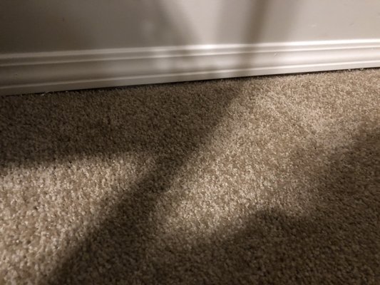 Carpet does not meet the trim work