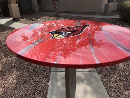 Custom table using sticky stuff professional epoxy resin