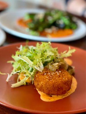 The goat cheese croquette