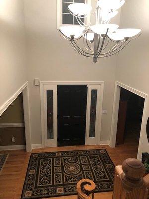 Foyer towards door...Very high ceilings