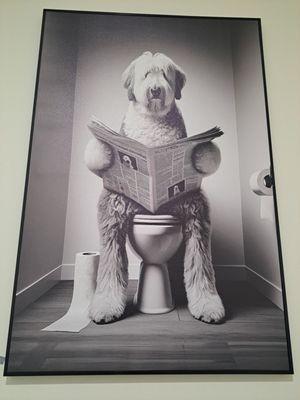 Cutest framed print ever in their restroom!