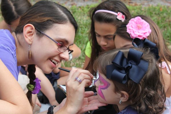 Face-painting.