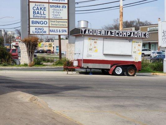 Food truck in parking lot