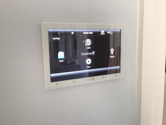 Integrated Management, LLC. 7" Control4 Touch Screen in Mamaroneck NY.