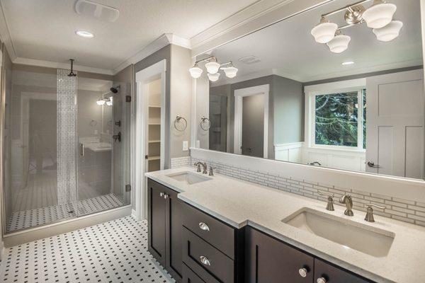 3055 SE Franklin.  Modern take on a vintage-style bathroom.